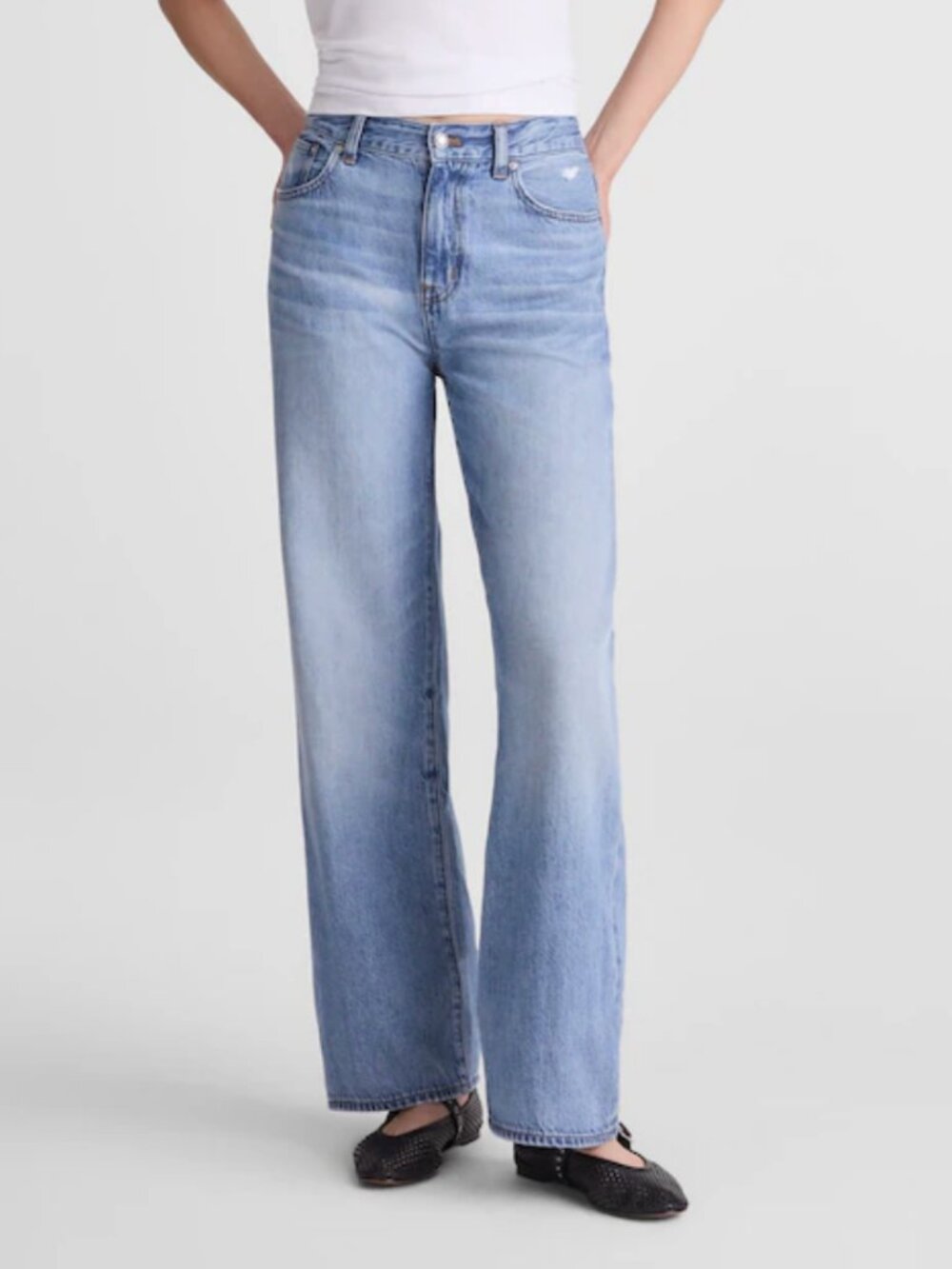 NWOT Madewell Perfect Vintage Wide-Leg Jean Airy Denim Northridge Wash Size 28